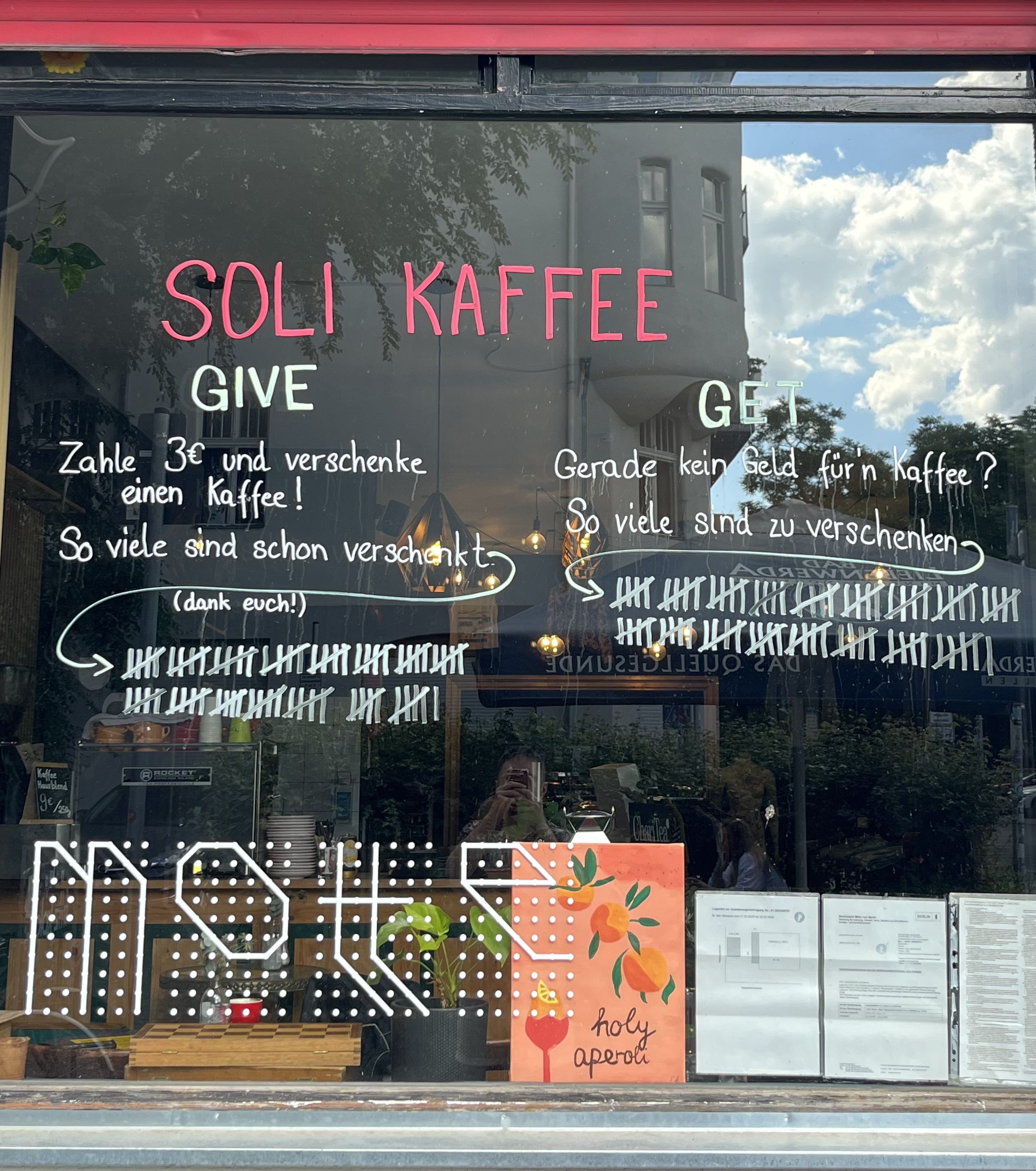 bei uns gibt's Soli Kaffee